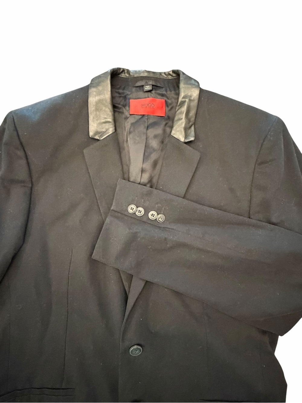 Hugo Hugo Boss Red Label Men's Black Two Button Slim Fit Sport Coat Blazer 40R